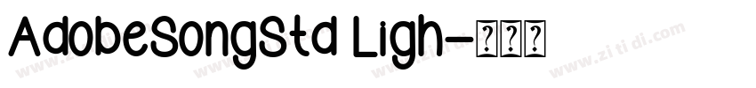 AdobeSongStd Ligh字体转换